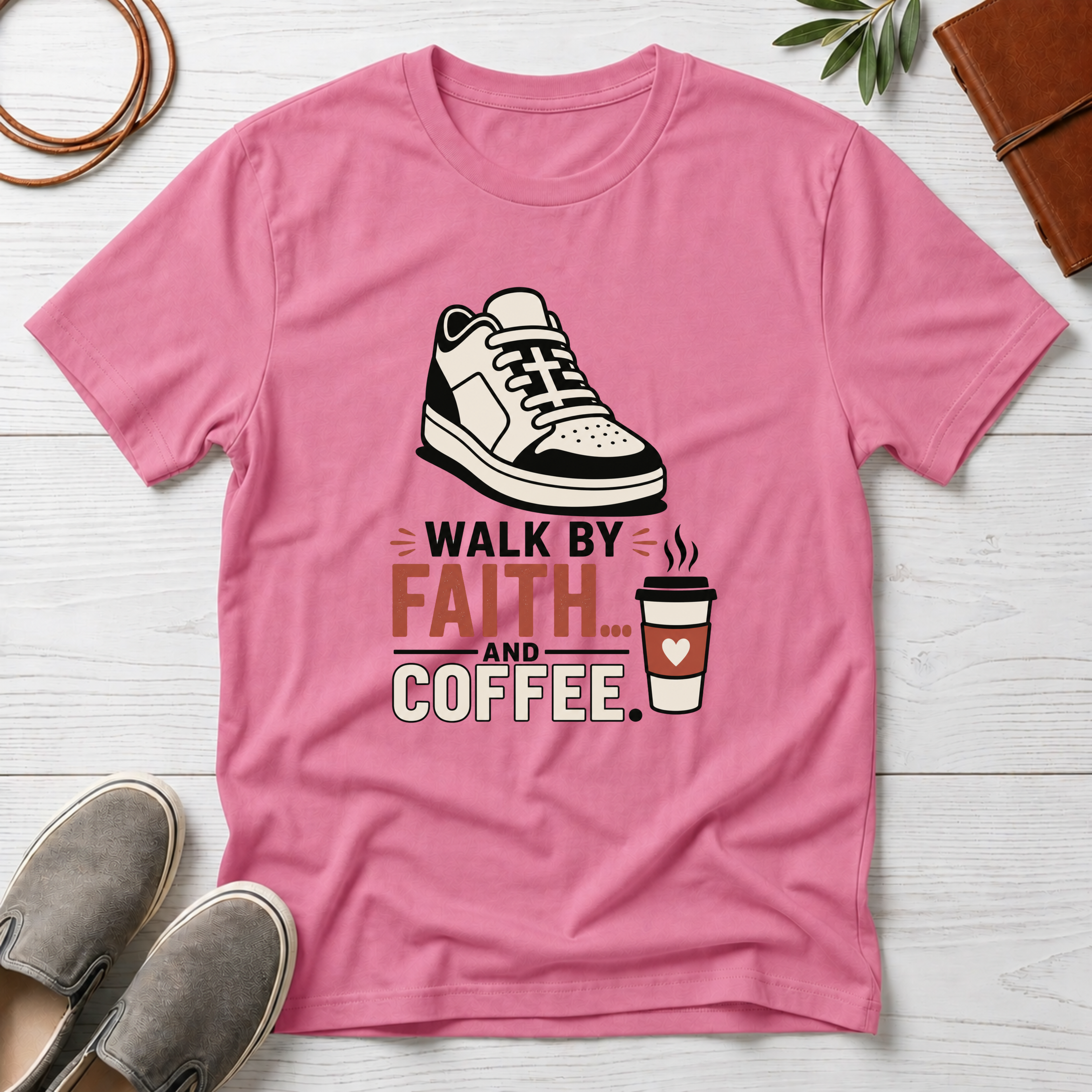 Walk By Faith And Coffee T-Shirt