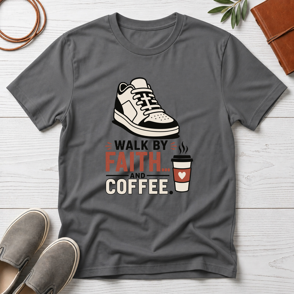 Walk By Faith And Coffee T-Shirt