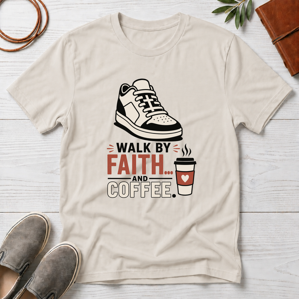 Walk By Faith And Coffee T-Shirt