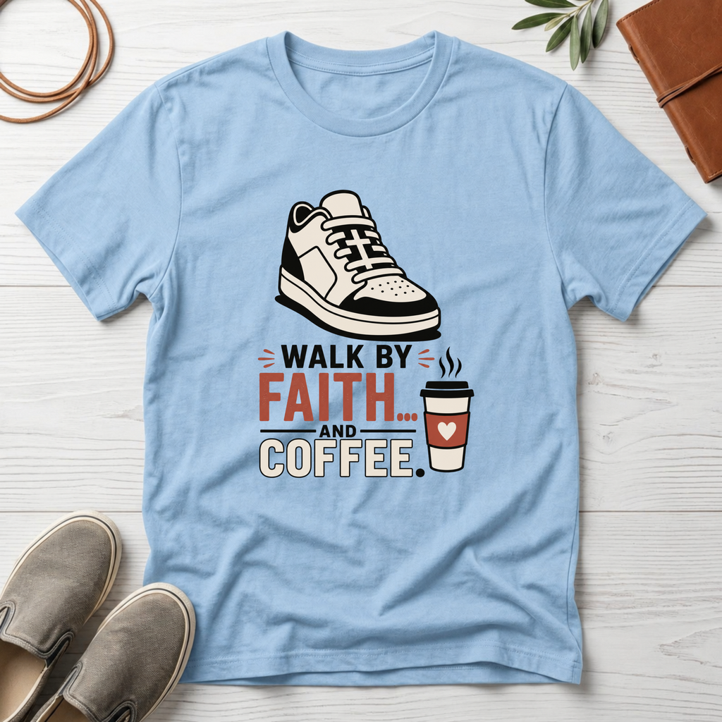 Walk By Faith And Coffee T-Shirt