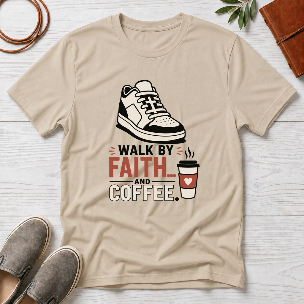Walk By Faith And Coffee T-Shirt